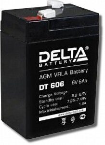 Delta DT 606, аккумулятор 6 В, 6 Ач