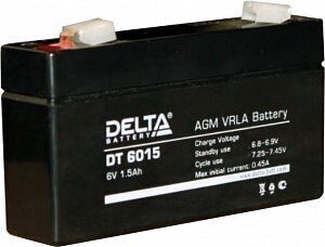 Delta DT 6015, аккумулятор 6 В, 1.5 Ач