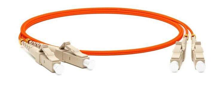 Hyperline Патч-корд оптический FC-D2-50-LC/PR-LC/PR-H-1M-LSZH-OR
