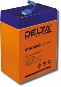 Delta DTM 6045, аккумулятор 6 В, 4.5 Ач