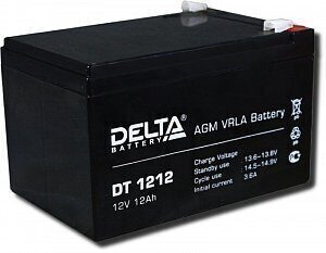 Delta DT 1212, аккумулятор 12 В, 12 Ач