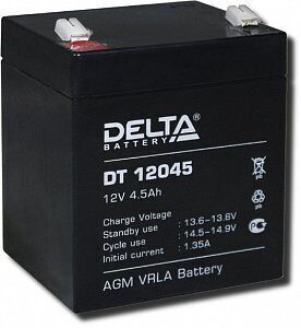 Delta DT 12045, аккумулятор 12 В, 4.5 Ач